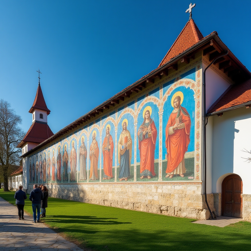 Mănăstirea Voroneț din Bucovina cu frescele albastre